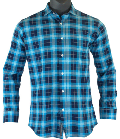 The Titan - Blue Plaid Long Sleeve by MyHackerTech