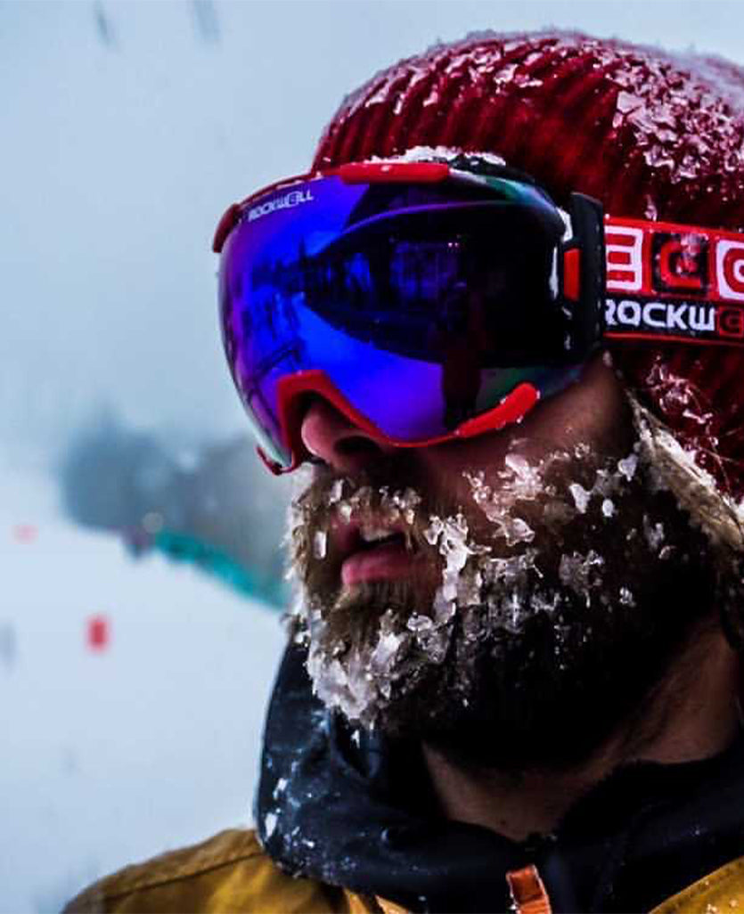 Bomber Goggles (Red w/Flash Blue Lens) by MyHackerTech