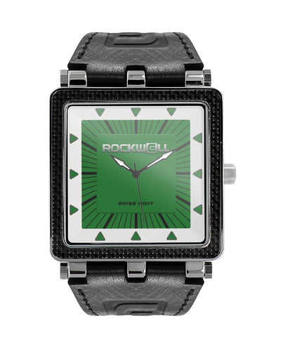 CF Leather (Black/Green) Watch by MyHackerTech
