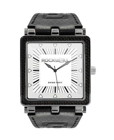 CF Leather (White/Black) Watch by MyHackerTech