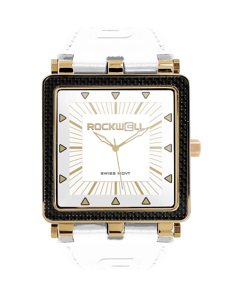 CF Leather (Rose Gold/White) Watch by MyHackerTech