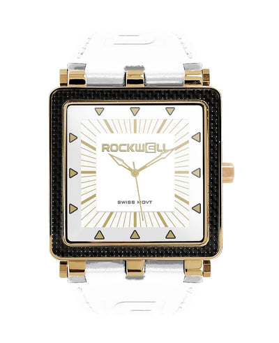 CF Leather (Rose Gold/White) Watch by MyHackerTech