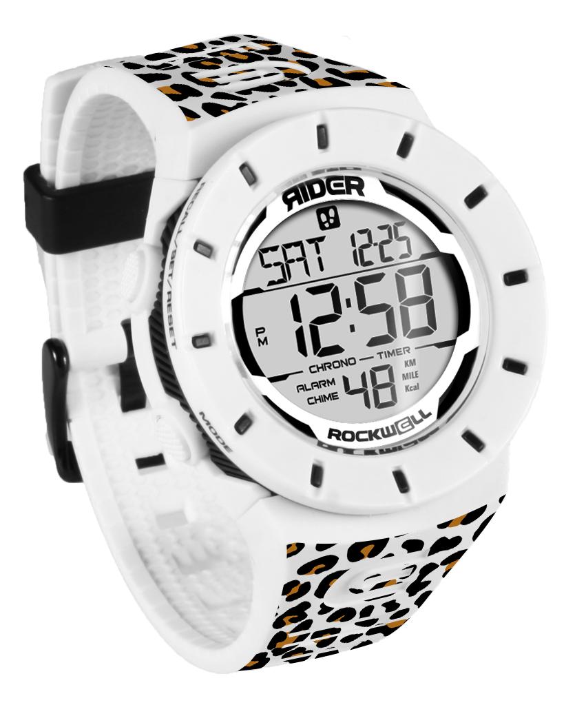 Coliseum Fit™ Forum - Cheetah Edition (White/Black) Watch by MyHackerTech