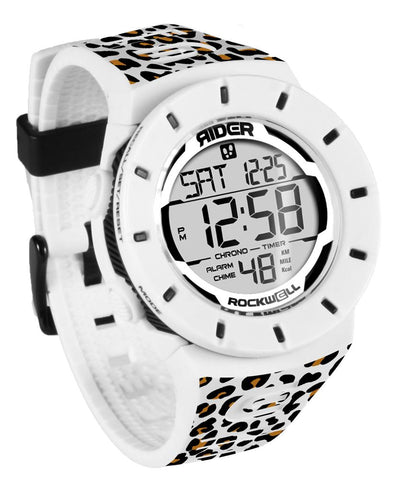 Coliseum Fit™ Forum - Cheetah Edition (White/Black) Watch by MyHackerTech