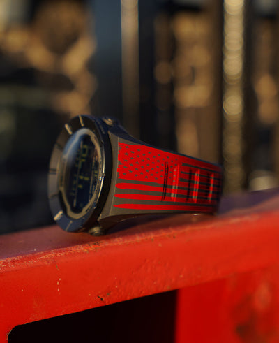 Coliseum Fit™ Assault - Red Edition (Phantom Black) Watch by MyHackerTech