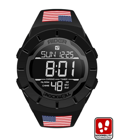 Coliseum Fit™ Flags of The World Edition N-Z (Phantom Black) Watch by MyHackerTech
