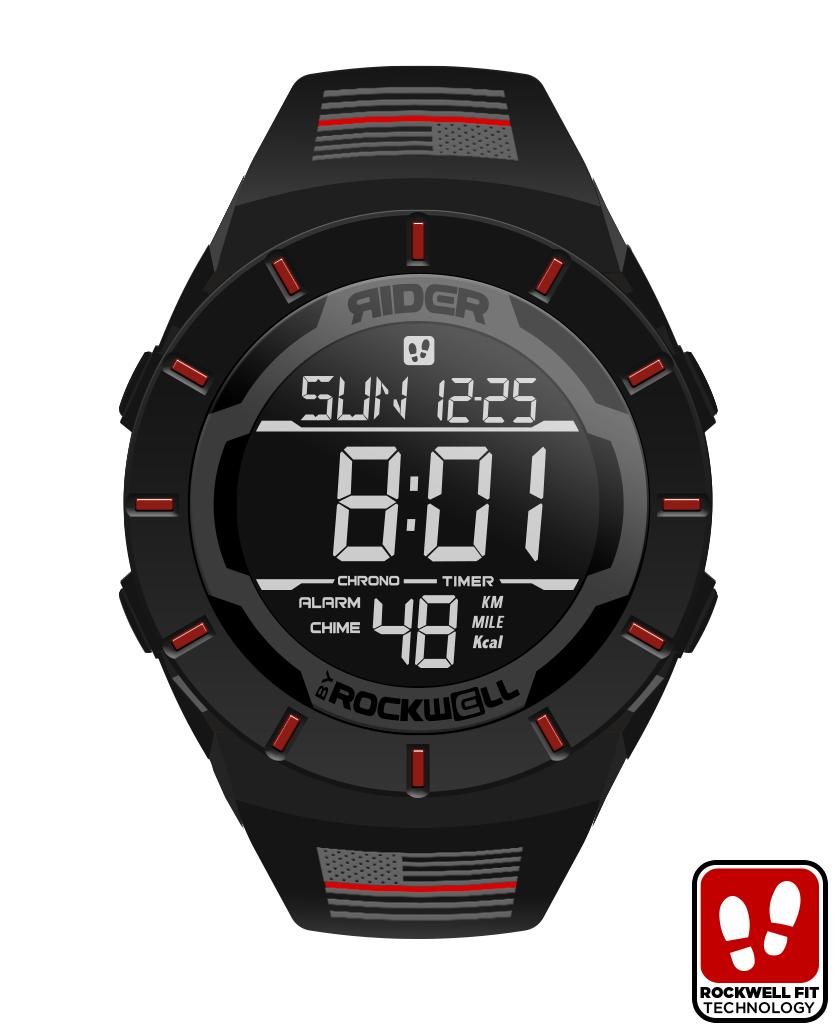 Coliseum Fit™ Firefighter - Freedom Edition (Black/Red) Watch by MyHackerTech