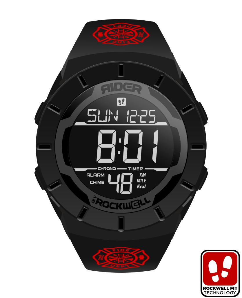 Coliseum Fit™ Firefighter - Maltese Cross Edition (Phantom Black) Watch by MyHackerTech