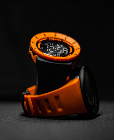 Coliseum Fit™ Mix Up Edition (Orange/Black) Watch by MyHackerTech