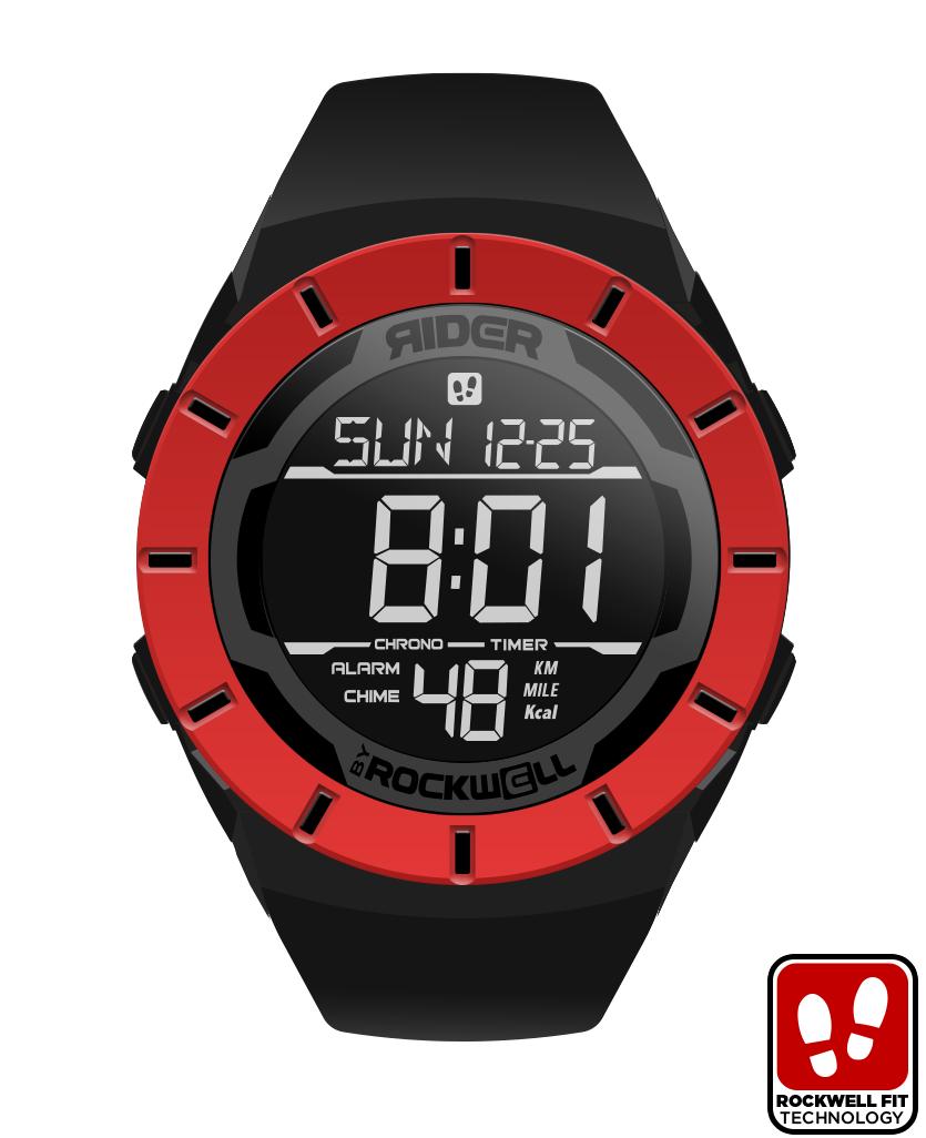 Coliseum Fit™ Halo Edition (Black/Red) Watch by MyHackerTech