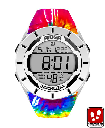 Coliseum Fit™ Samadelic Tie-Dye Edition (White/Black) Watch by MyHackerTech