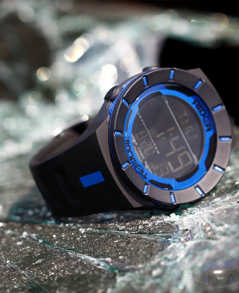 Coliseum Fit™ Police Edition (Black/Blue) Watch by MyHackerTech