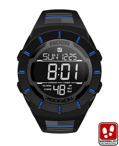 Coliseum Fit™ Police - Freedom Edition (Black/Blue) Watch by MyHackerTech