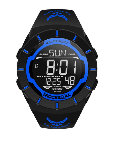 Coliseum Air Force Edition (Black/Blue) Watch by MyHackerTech