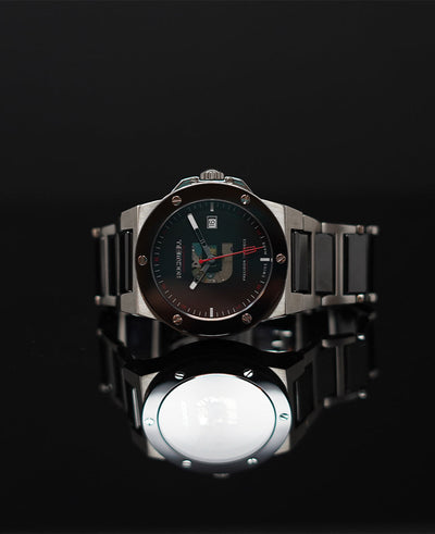 Commander Elite Automatic (Silver/Black Ceramic) Watch by MyHackerTech