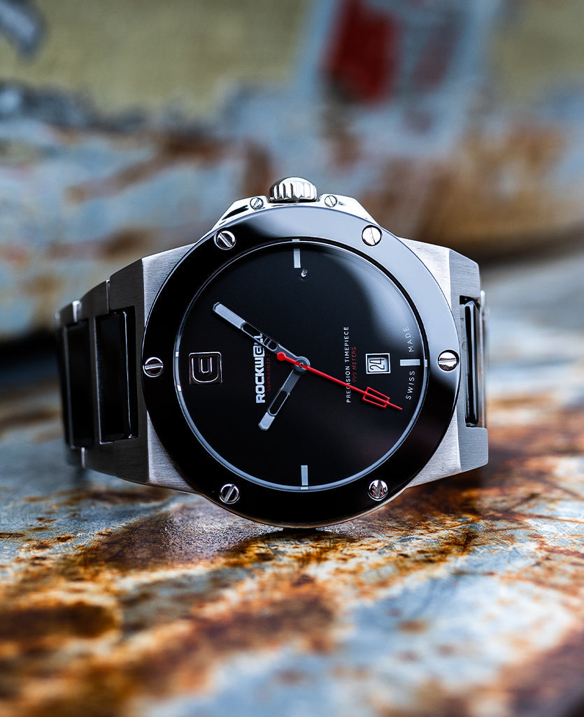 Commander Elite Tier 1 Edition (Silver/Black Ceramic) Watch by MyHackerTech