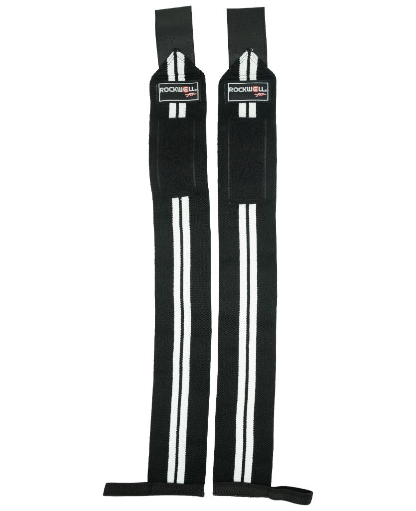 Rockwell Fit™ Wrist Wraps - 24 inch (Black/White) by MyHackerTech