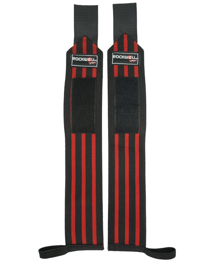 Rockwell Fit™ Wrist Wraps - 18 inch (Black/Red) by MyHackerTech