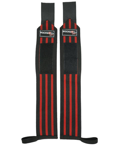 Rockwell Fit™ Wrist Wraps - 18 inch (Black/Red) by MyHackerTech