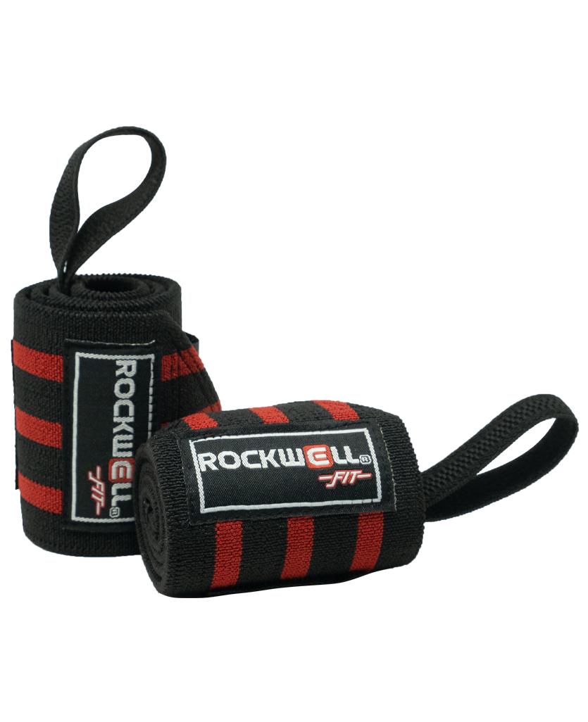 Rockwell Fit™ Wrist Wraps - 18 inch (Black/Red) by MyHackerTech