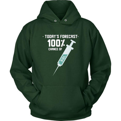 Today's forecast 100% chance of SQL injection - Unisex Hoodie by MyHackerTech