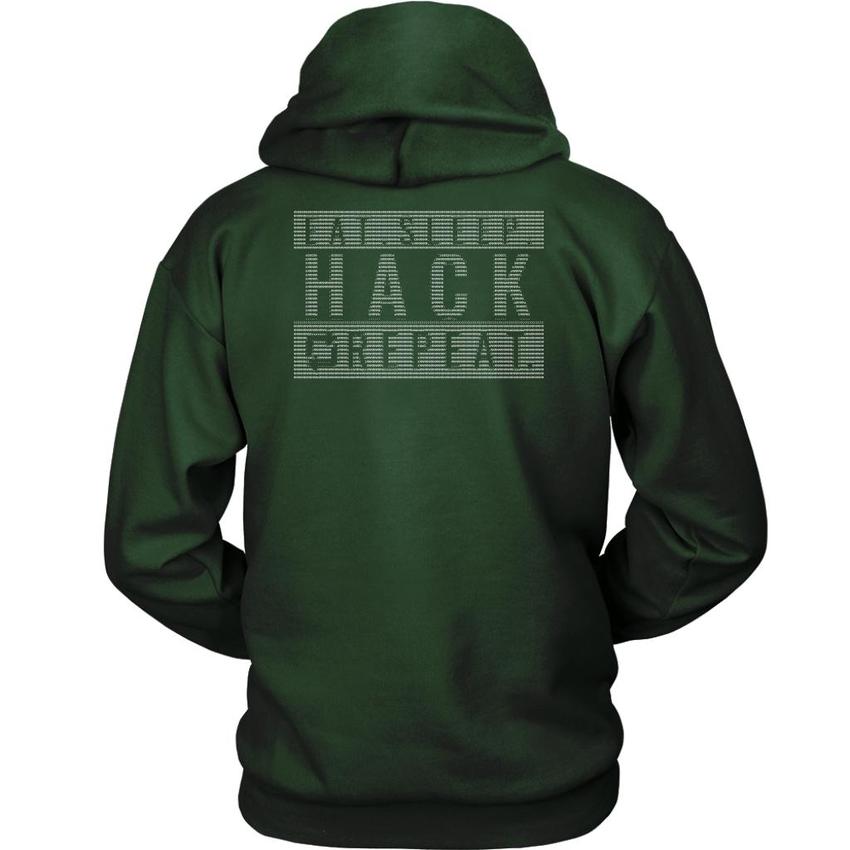 Eat sleep hack repeat v1- Unisex Hoodie by MyHackerTech
