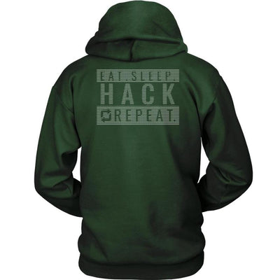 Eat sleep hack repeat v1- Unisex Hoodie by MyHackerTech