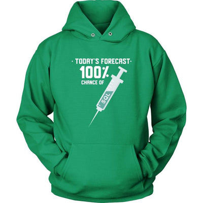 Today's forecast 100% chance of SQL injection - Unisex Hoodie by MyHackerTech