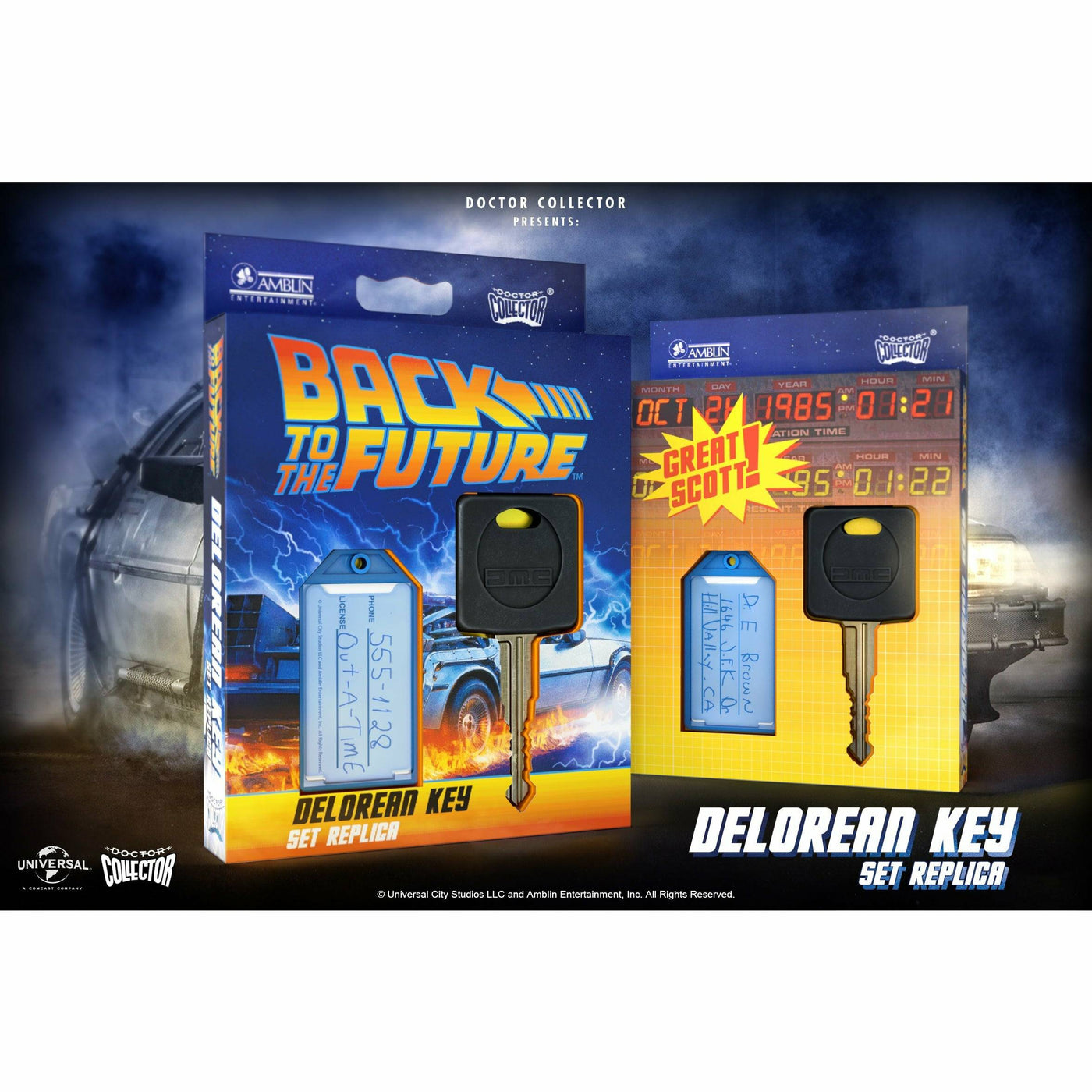 Back to the Future DeLorean Key Set Replica by MyHackerTech
