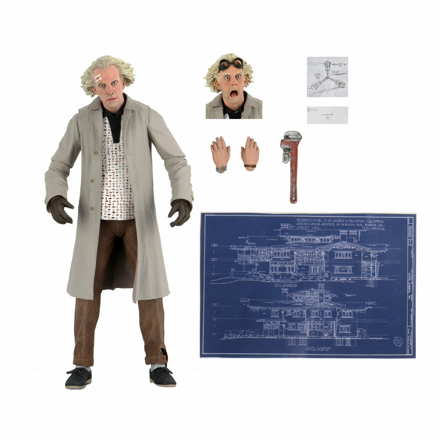 NECA Back to the Future 7" Scale Action Figure - Ultimate Doc Brown (1955) by MyHackerTech