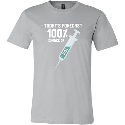 Today's forecast 100% chance of SQL injection - Canvas Mens Shir by MyHackerTech