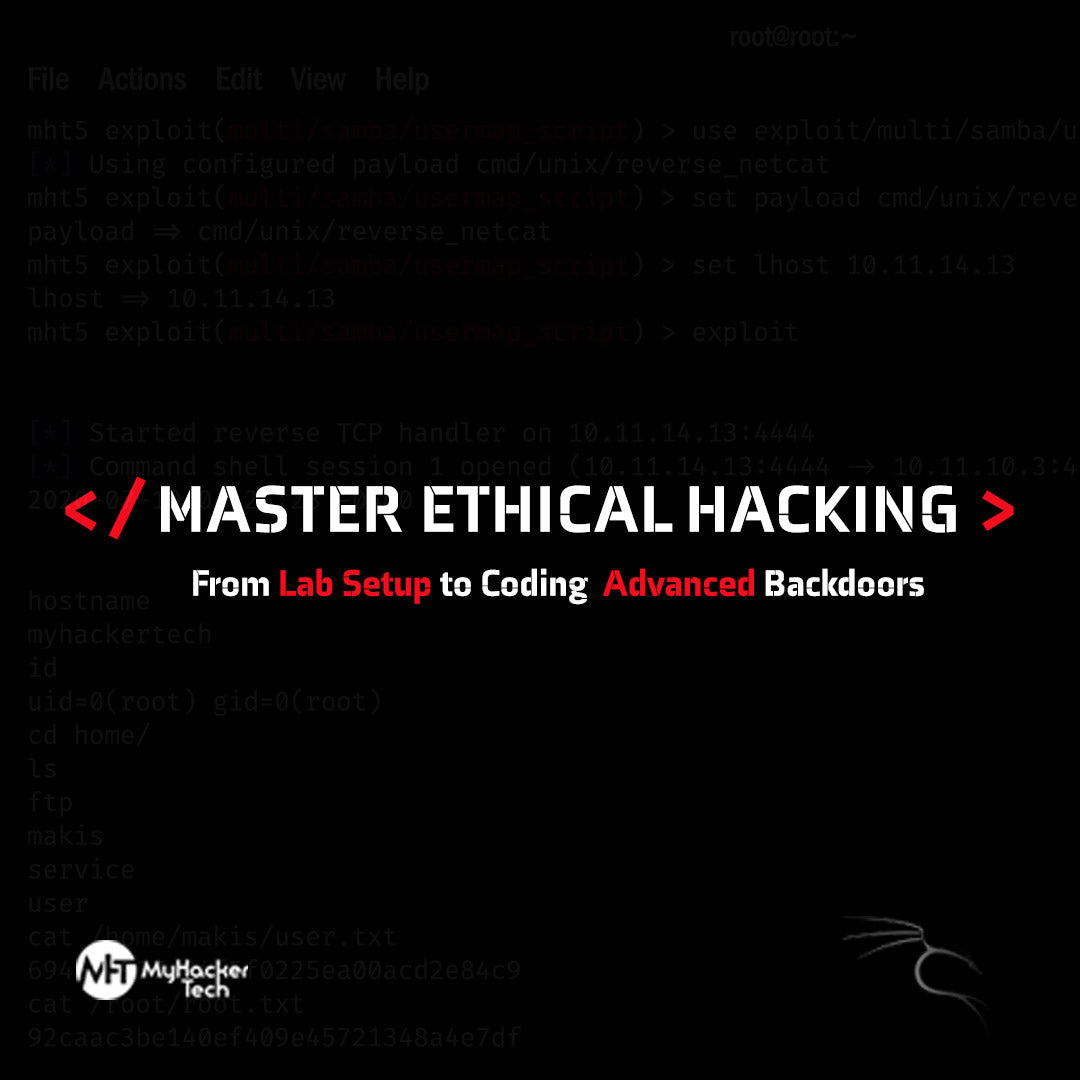 1$ - Ethical Hacking Course from Lab Setup to Coding Advanced Backdoors | | Must Spend over 200$ to Get