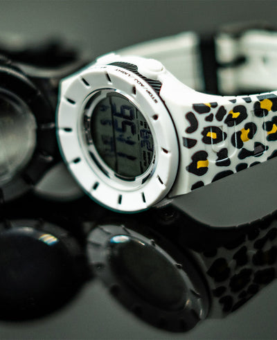 Coliseum Fit™ Forum - Cheetah Edition (White/Black) Watch by MyHackerTech