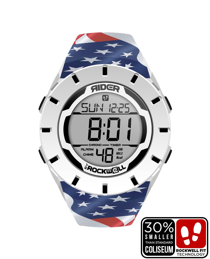 Coliseum Fit™ Forum - Patriot Edition (White/Black) Watch by MyHackerTech