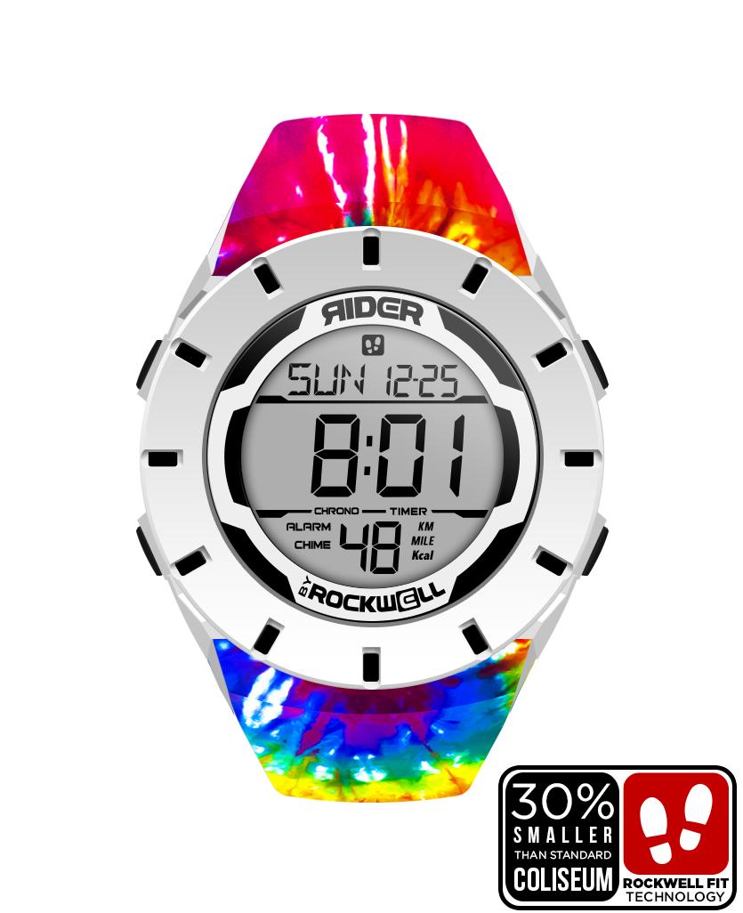 Coliseum Fit™ Forum - Samadelic Tie-Dye Edition (White/Black) Watch by MyHackerTech