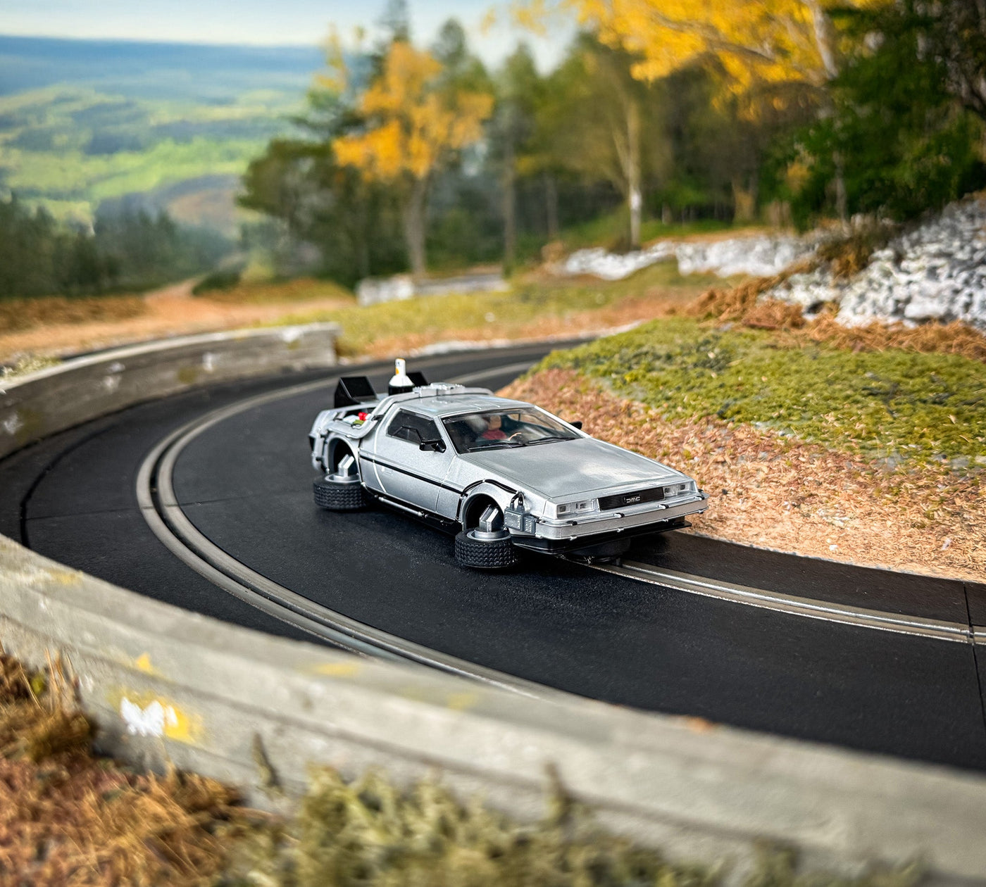 Scalextric Back to the Future Part II 1:32 scale Flying DeLorean Time Machine Slot Car by MyHackerTech