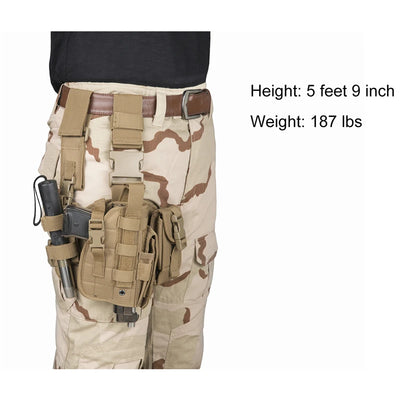 Tactical Leg Gun Holster Outdoor Multi-function Camouflage Bag Tied Leg Pistol Protective Cover Phone Pocket Hunting Gear