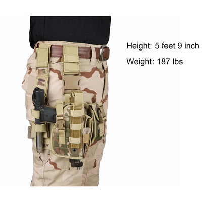 Tactical Leg Gun Holster Outdoor Multi-function Camouflage Bag Tied Leg Pistol Protective Cover Phone Pocket Hunting Gear