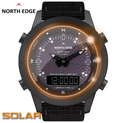 NORTH EDGE Men Solar Power Digital Watch