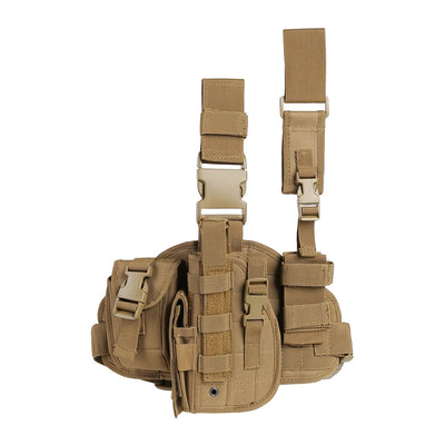 Tactical Leg Gun Holster Outdoor Multi-function Camouflage Bag Tied Leg Pistol Protective Cover Phone Pocket Hunting Gear