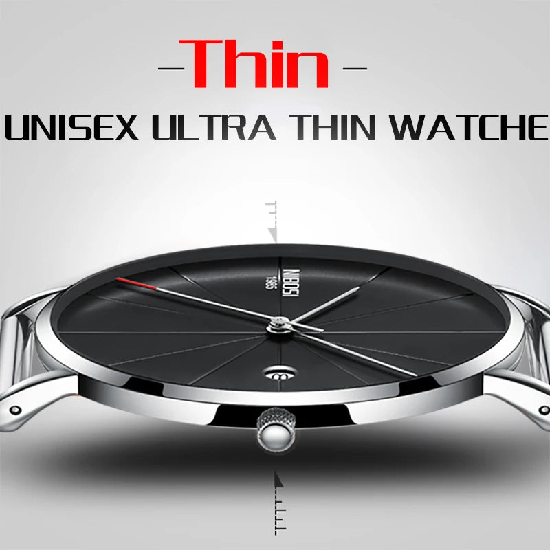 NIBOSI New Men's Watch Ultra-thin Fashion Watches
