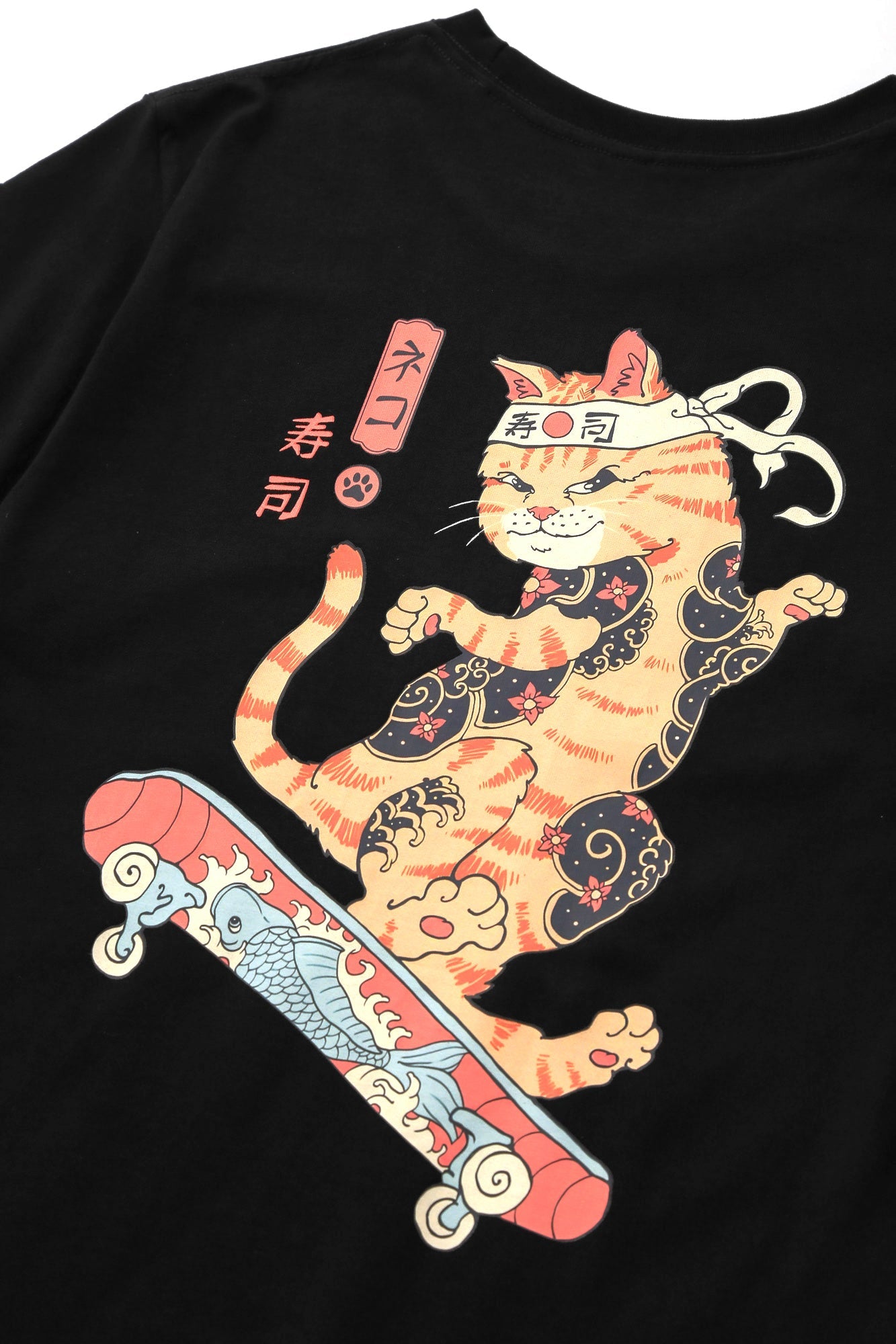 YeT019 Neko Skateboarding Cat Tee by MyHackerTech