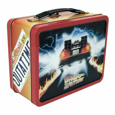 Back to the Future OUTATIME Retro Style Tin Tote / Lunch Box by MyHackerTech