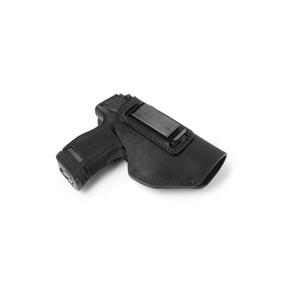 The Defender Leather IWB Holster | Fits Glock 42 | P365 | Hellcat | Lifetime Warranty | Made in USA by MyHackerTech