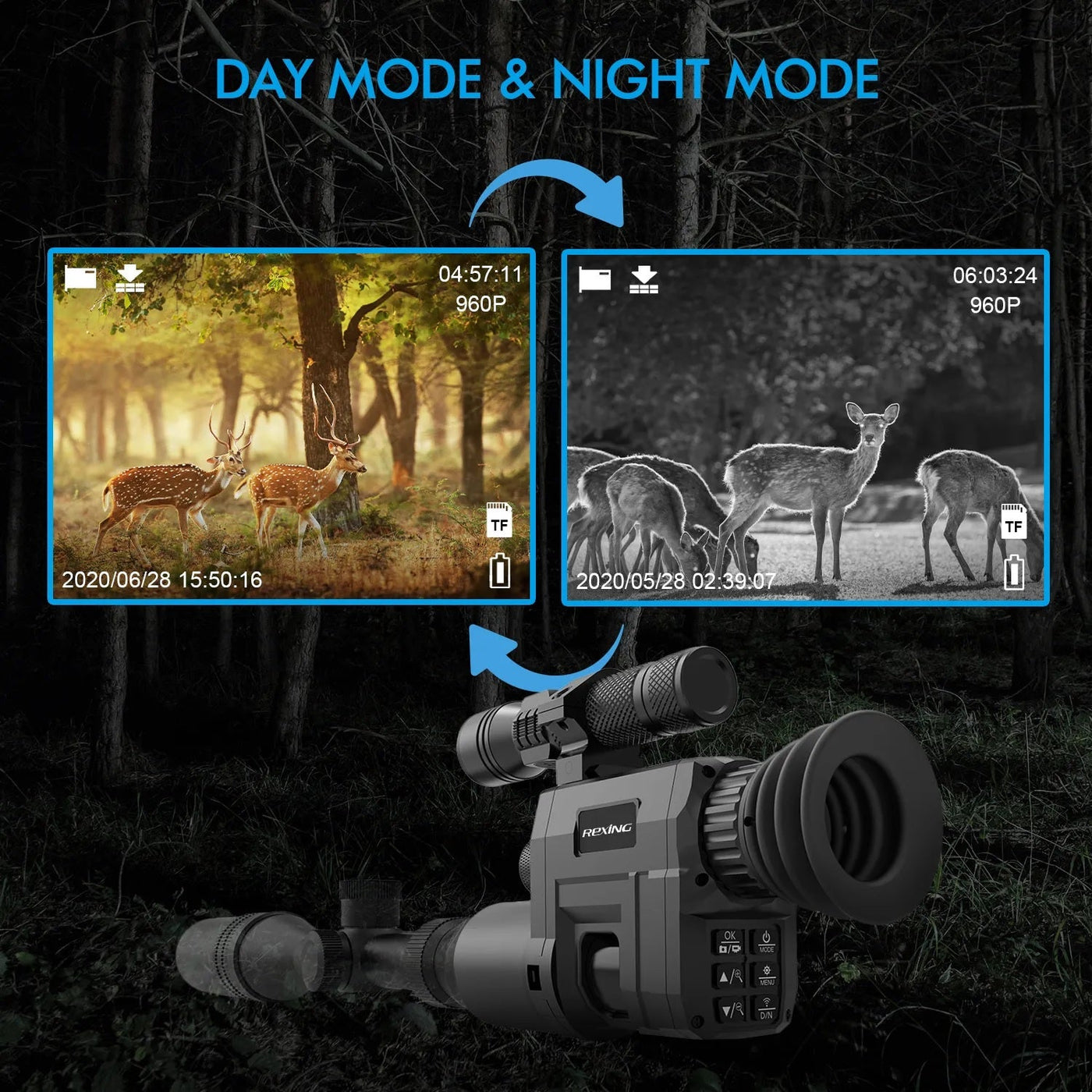 Rexing NVS1 Digital Infrared Night Vision Scope Camera HD Video Recording with Wi-Fi by MyHackerTech