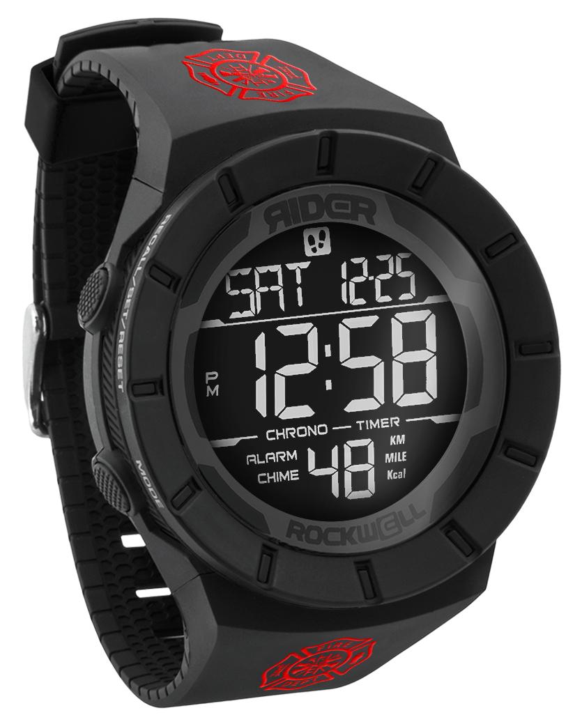 Coliseum Fit™ Firefighter - Maltese Cross Edition (Phantom Black) Watch by MyHackerTech