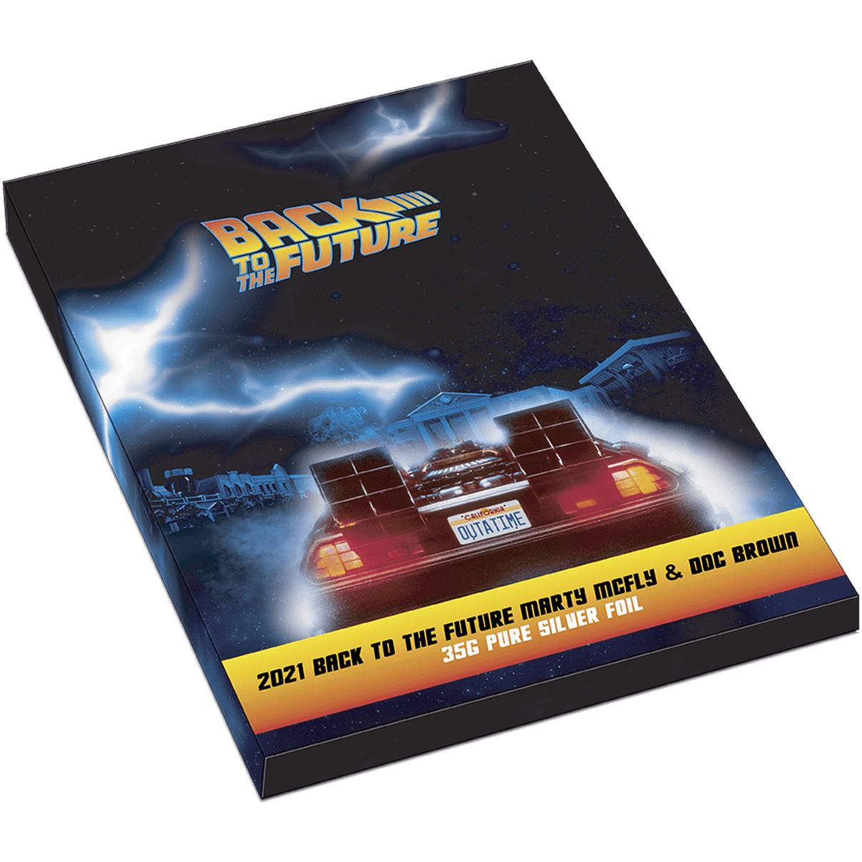 Back to the Future Limited Edition 2021 Marty McFly and Doc Brown - 35g Pure Silver Foil by MyHackerTech