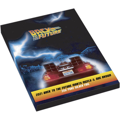 Back to the Future Limited Edition 2021 Marty McFly and Doc Brown - 35g Pure Silver Foil by MyHackerTech