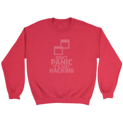 Don't panic it's just hacking - Crewneck Sweatshirt by MyHackerTech