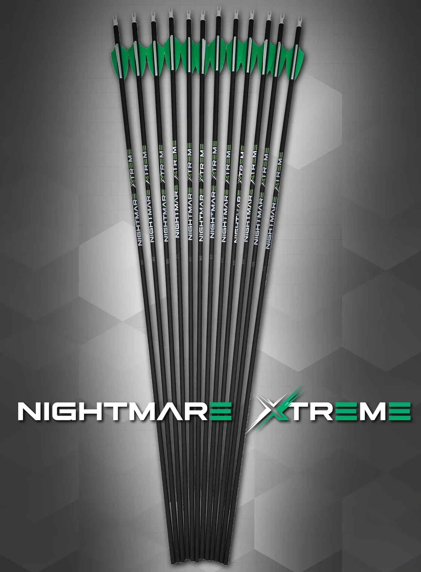 Nightmare Xtreme 2.0 300 / 350 / 400/ 500 spine Arrow 6/Pack Fletched by MyHackerTech